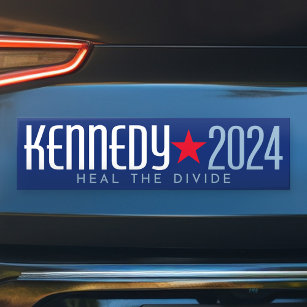 ケネディ2024ディバイドを癒す – 赤い青 バンパーステッカー