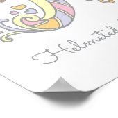 ケネディ 名前と意味の落書きイニシャルアートポスター ポスター (角)