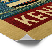 ケネバンクポートシルボートヴィンテージトラベルメイン ポスター (角)