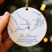 ケネバンクポートメイン結婚マップの写真クリスマス セラミックオーナメント