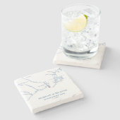 ケネバンクポートメイン行き先結婚式の好意 ストーンコースター (横)