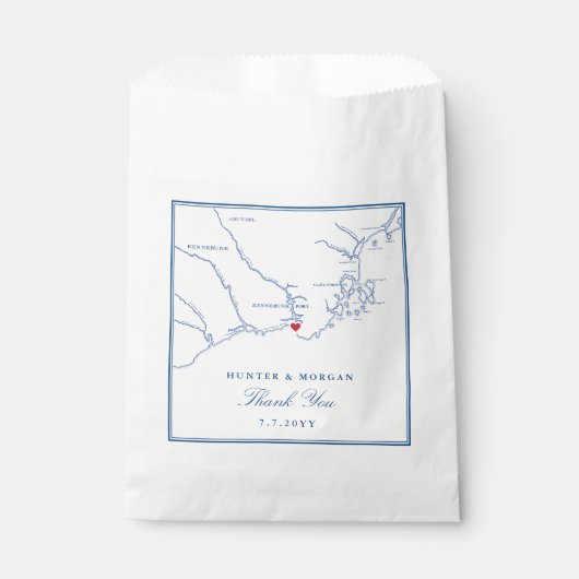 ケネバンクポートメーンマップエレガントウェディング フェイバーバッグ (正面)