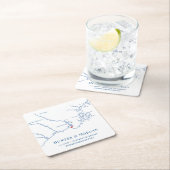 ケネバンクポートメ結婚インの歓迎パーティー スクエアペーパーコースター (インサイチュ)