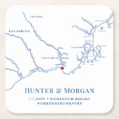 ケネバンクポートメ結婚インの歓迎パーティー スクエアペーパーコースター (正面)