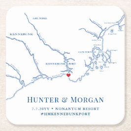 ケネバンクポートメ結婚インの歓迎パーティー スクエアペーパーコースター