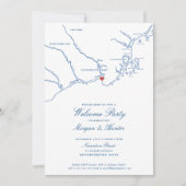 ケネバンクポート・メイン　エレガントな結婚式のウェルカムパーティ 招待状 (正面)