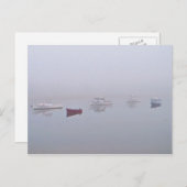 ケネブンクポートのポポワーズハーバーにボート ポストカード (正面/裏面)