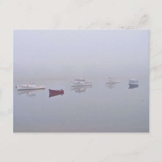 ケネブンクポートのポポワーズハーバーにボート ポストカード (正面)