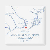 ケネブンクポートメーンマップ結婚式の引き出物 マグネット (正面)