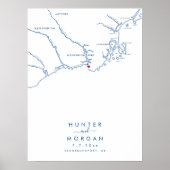 ケネブンクポ結婚ートのモダンゲストブックポスター ポスター (正面)