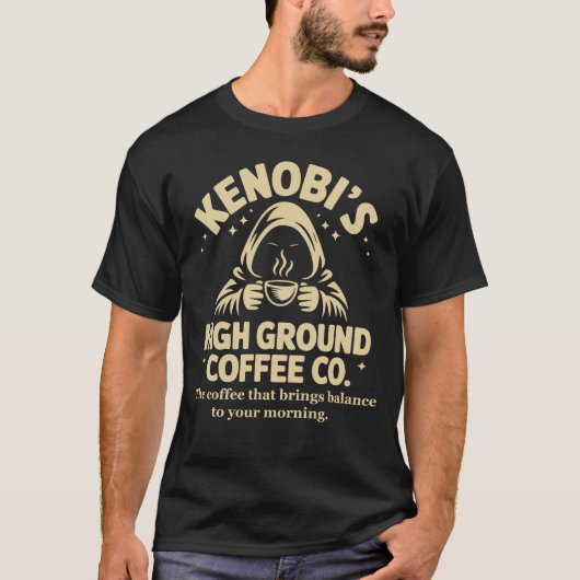 ケノービ・ハイグラウンドコーヒー ジェダイ Tシャツ (正面)