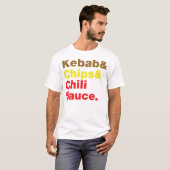 ケバブとポテトチップスとチリソース Tシャツ (正面フル)