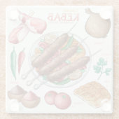 ケバブレシピガラスコースター ガラスコースター (裏面)