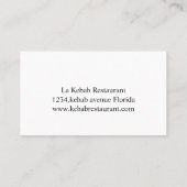 ケバブレストラモダンン 名刺 (裏面)