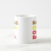 ケバブ&チップス&チリソース。 コーヒーマグカップ (中央)