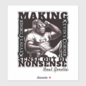 ケビンの政治評論ゴリラ実在 シール (シート)