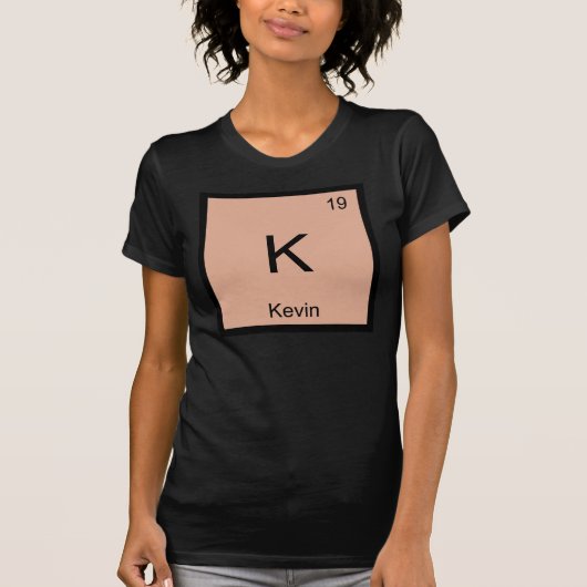 ケビン名化学元素周期表 Tシャツ (正面)