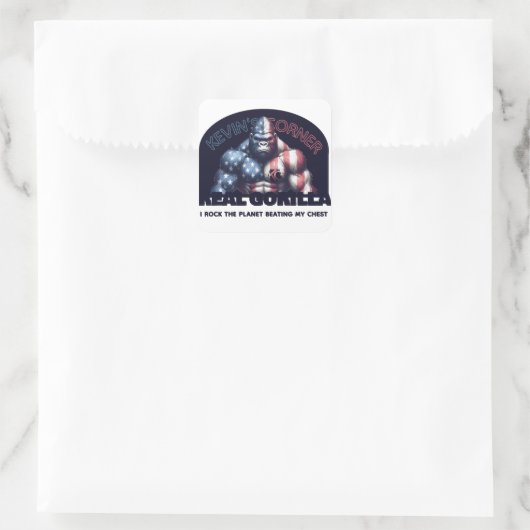 ケビン実在ズ・コーナーGORILLA i Rock the Planet スクエアシール (バッグ)