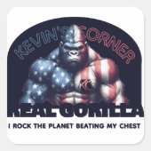 ケビン実在ズ・コーナーGORILLA i Rock the Planet スクエアシール (正面)