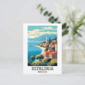 ケファロニアギリシャレトロヴィンテージトラベル ポストカード (スタンド正面)
