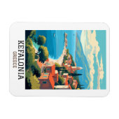 ケファロニアギリシャレトロヴィンテージトラベル マグネット (横)