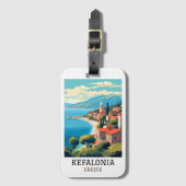 ケファロニアギリシャレトロヴィンテージトラベル ラゲッジタグ (正面縦)