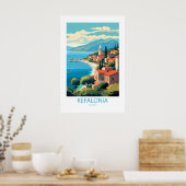 ケファロニアギリシャ名観光地 ポスター (キッチン)