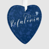 ケファロニアハート国旗、セファロニア、ギリシャ諸島 オーナメント (正面)