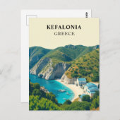 ケファロニア、ギリシャレトロ ポストカード (正面/裏面)