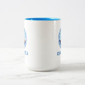 ケファロニア、ギリシャ・ギリシャ船デザイン ツートーンマグカップ (中央)