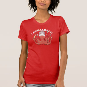 ケファロポッド   Octopus Chef おもしろい Pun Tシャツ