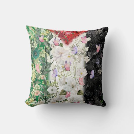 ケフィエのスカーフを付けた最も可愛いパレスチナの枕 クッション (正面)