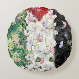 ケフィエのスカーフを付けた最も可愛いパレスチナの枕 ラウンドクッション