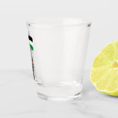 ケフィエ・パレスチナ国旗とオリーブの木を持つ子供 ショットグラス (右)