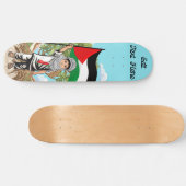 ケフィエ・パレスチナ国旗とオリーブの木を持つ子供 スケートボード (横)