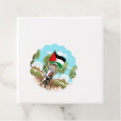 ケフィエ・パレスチナ国旗とオリーブの木を持つ子供 フェイバータグ (インサイチュ)