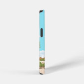 ケフィエ・パレスチナ国旗を持つ子ども iPhoneケース (右側面)