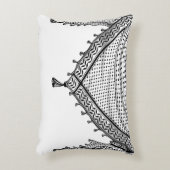 ケフィシーパレスチナのスカーフ伝統的ファブリック アクセントクッション (正面(垂直))