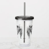 ケフィシーパレスチナのスカーフ伝統的ファブリック アクリルタンブラー (右)