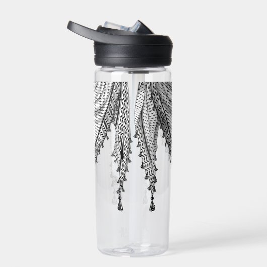 ケフィシーパレスチナのスカーフ伝統的ファブリック ウォーターボトル (右面)