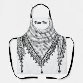 ケフィシーパレスチナのスカーフ伝統的ファブリック エプロン (正面)