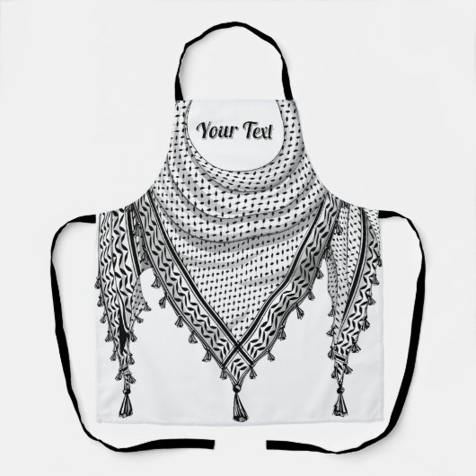 ケフィシーパレスチナのスカーフ伝統的ファブリック エプロン (正面)