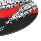 ケフィシーパレスチナのスカーフ伝統的ファブリック カッティングボード (角)