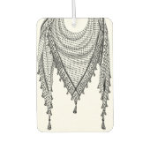 ケフィシーパレスチナのスカーフ伝統的ファブリック カーエアーフレッシュナー (正面)