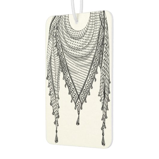 ケフィシーパレスチナのスカーフ伝統的ファブリック カーエアーフレッシュナー (左)