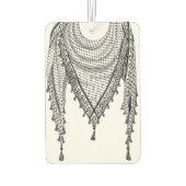 ケフィシーパレスチナのスカーフ伝統的ファブリック カーエアーフレッシュナー (裏面)