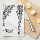 ケフィシーパレスチナのスカーフ伝統的ファブリック キッチンタオル (四つ折り)