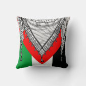 ケフィシーパレスチナのスカーフ伝統的ファブリック クッション (裏面)