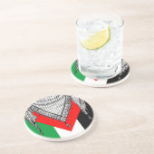 ケフィシーパレスチナのスカーフ伝統的ファブリック コースター (側面)