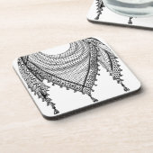 ケフィシーパレスチナのスカーフ伝統的ファブリック コースター (左側)